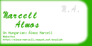 marcell almos business card